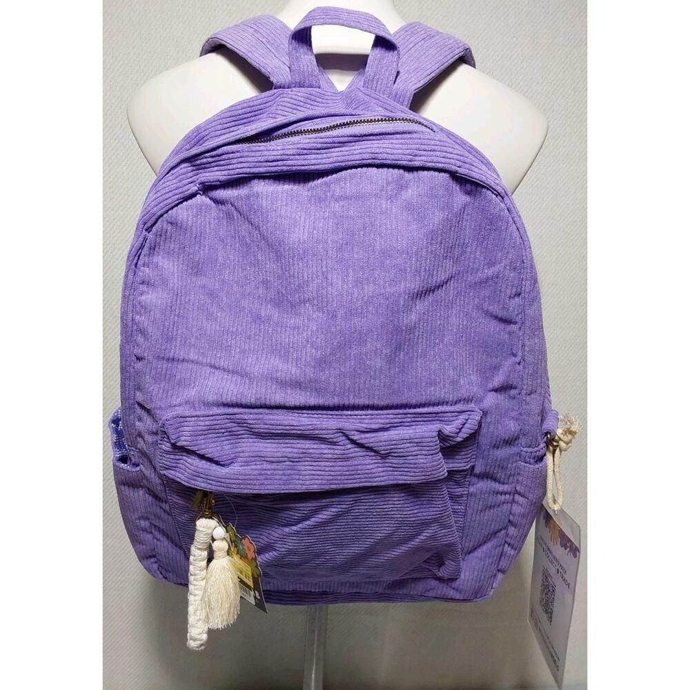 Style Lab By Fashion Angels Purple Corduroy Backpack